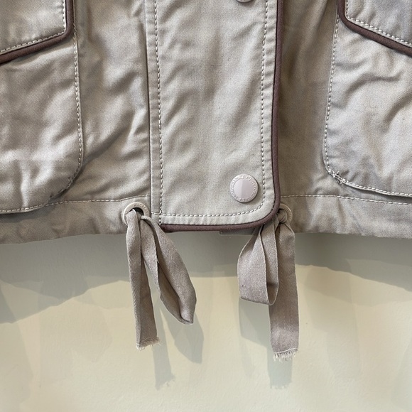 Juicy Couture Womens Drawstring Jacket Coat utility SMALL Lavender Gray Zipper - Picture 4 of 15